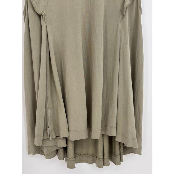 Altar'd State Olive Green Split Shoulder Ruffle V-Neck Tunic Top Size S - Picture 4 of 6